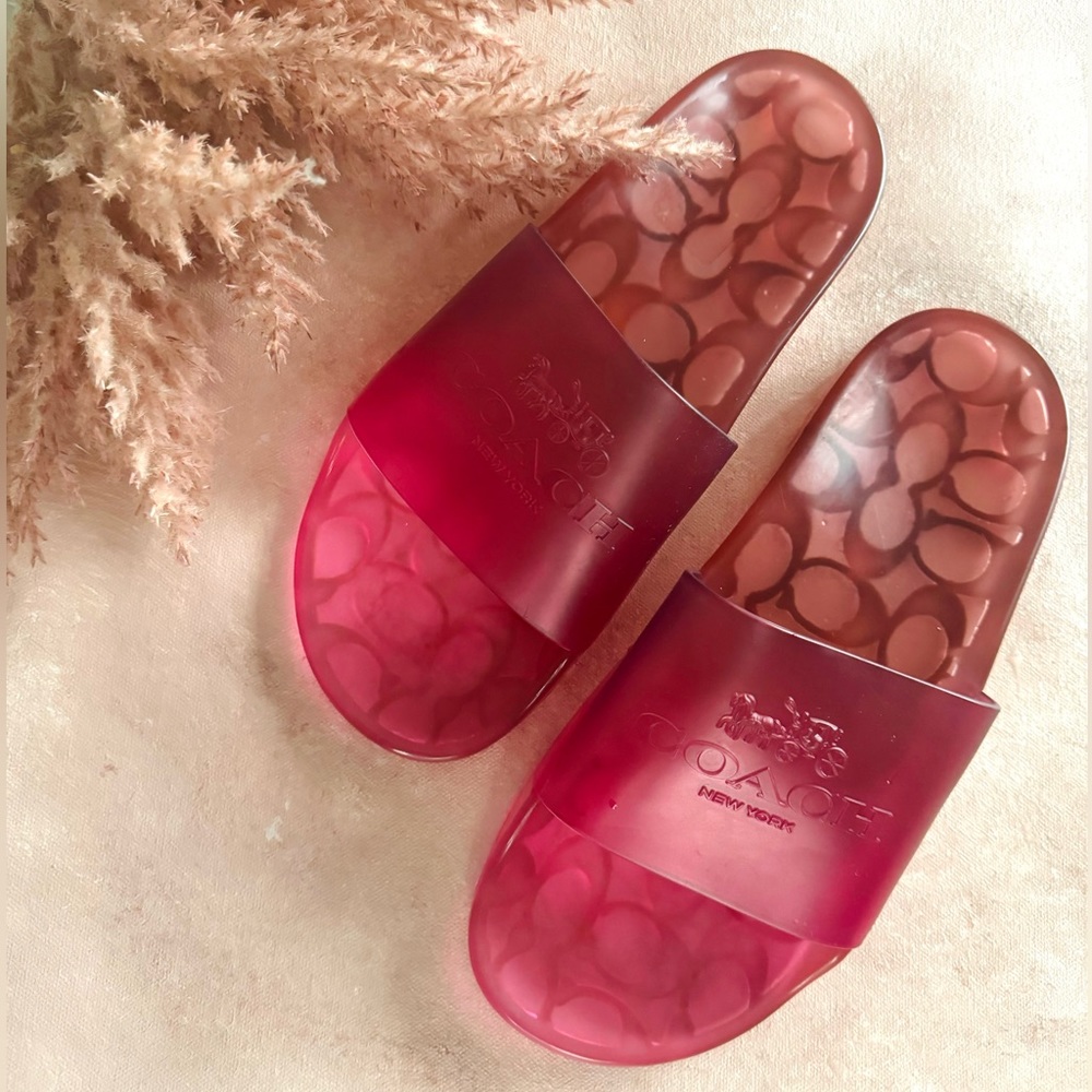 Coach Ulyssa Pink Pool slides